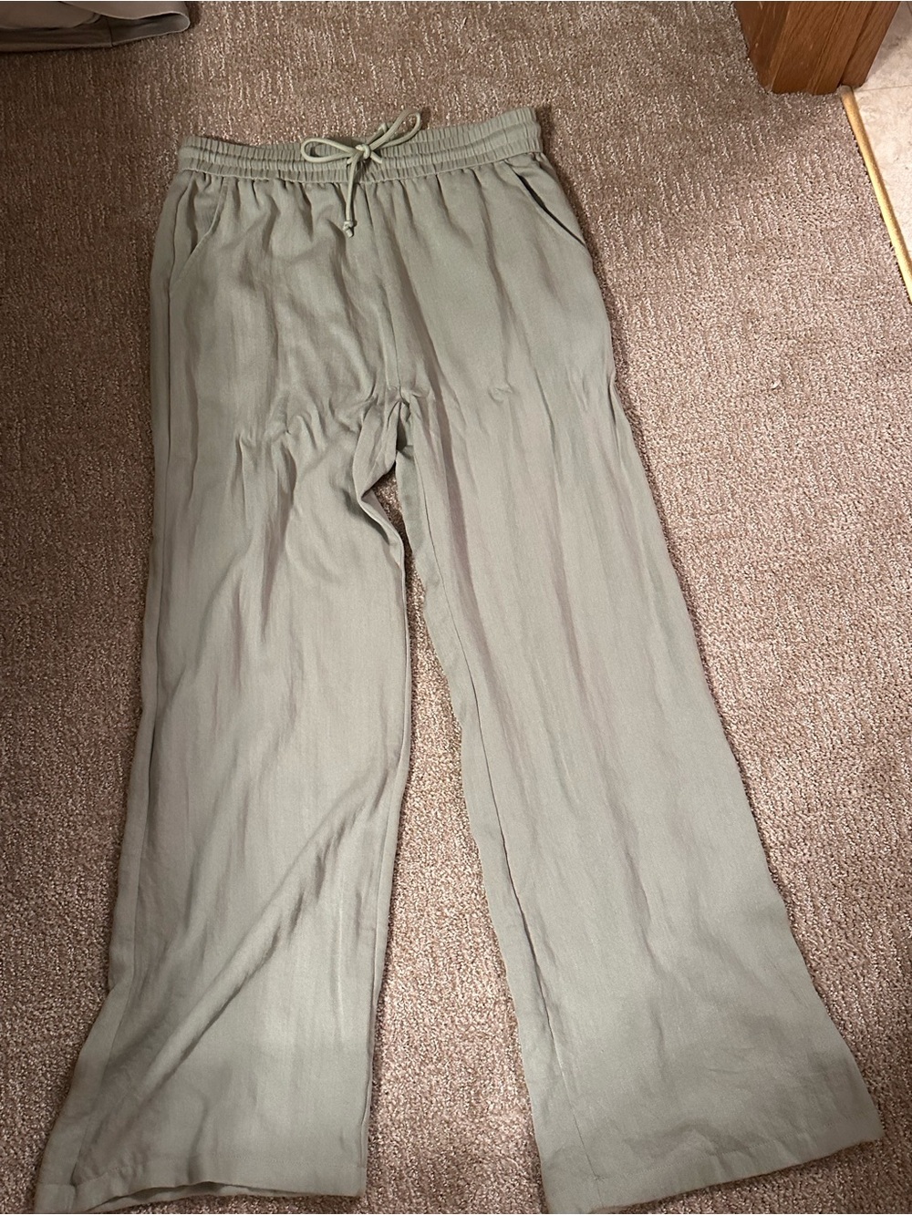 HALARA large extra tall Light Green linen pants